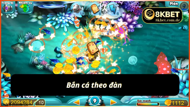 Chiến thuật bắn cá theo đàn không bỏ qua khi bắn cá 8KBET
